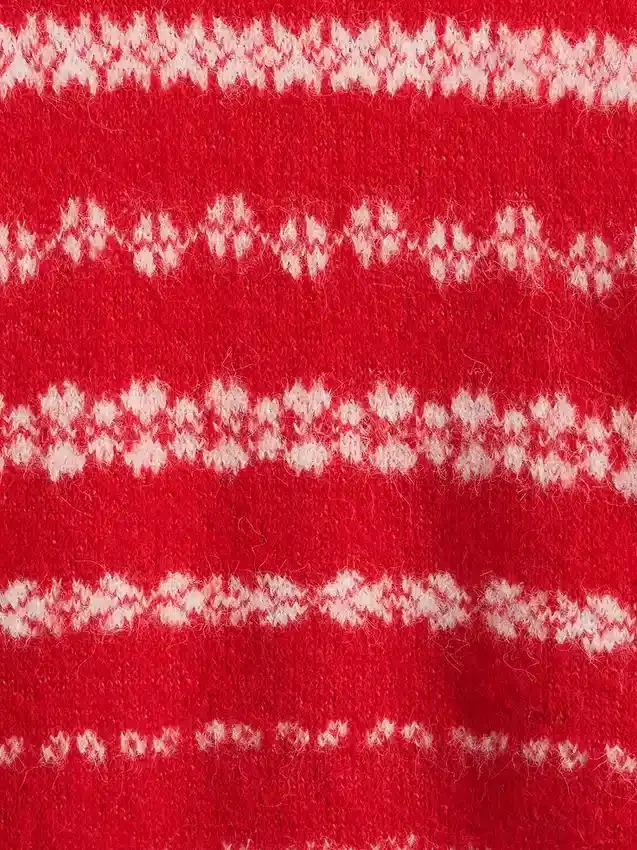 Pull oversize à col rond duveteux