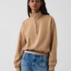Pull oversize à demi-zip Vintagesoft