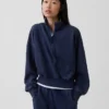 Pull oversize à demi-zip Vintagesoft