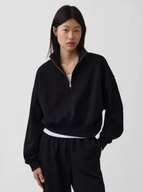 Pull oversize à demi-zip Vintagesoft