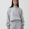 Pull oversize à demi-zip Vintagesoft
