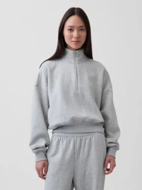 Pull oversize à demi-zip Vintagesoft