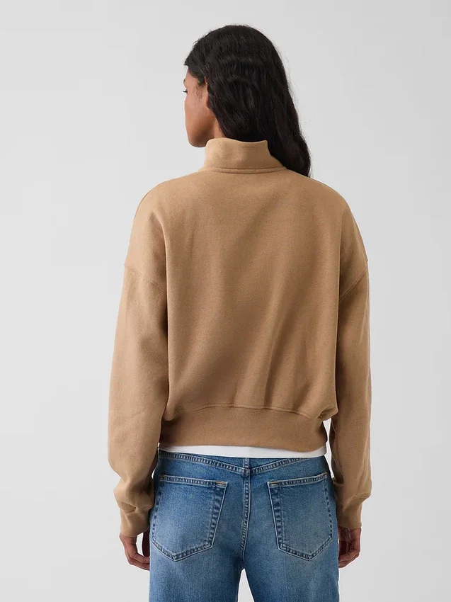 Pull oversize à demi-zip Vintagesoft