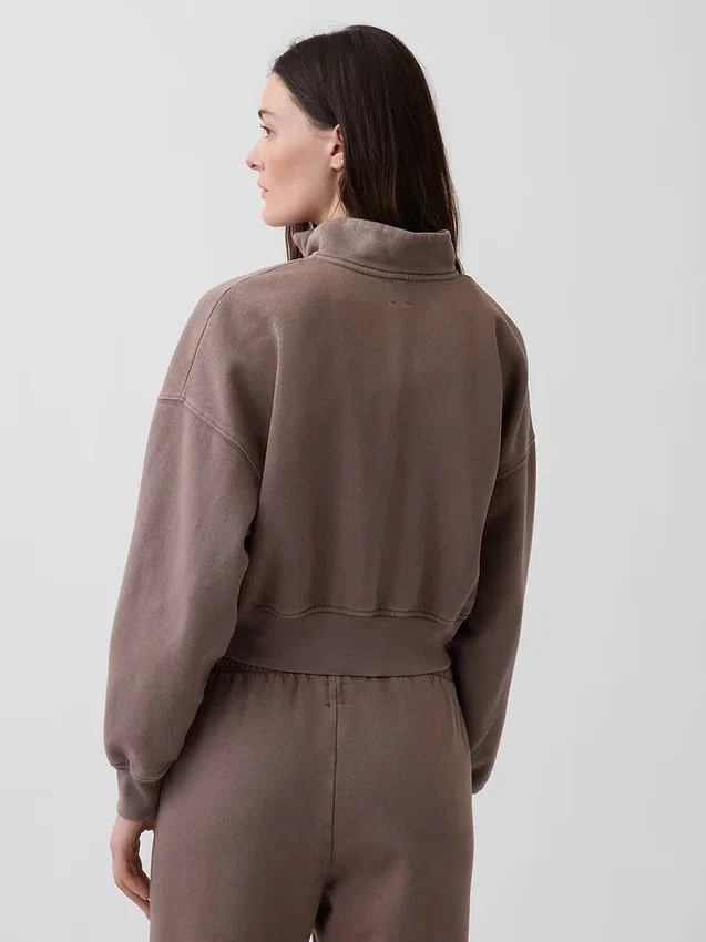 Pull oversize à demi-zip Vintagesoft