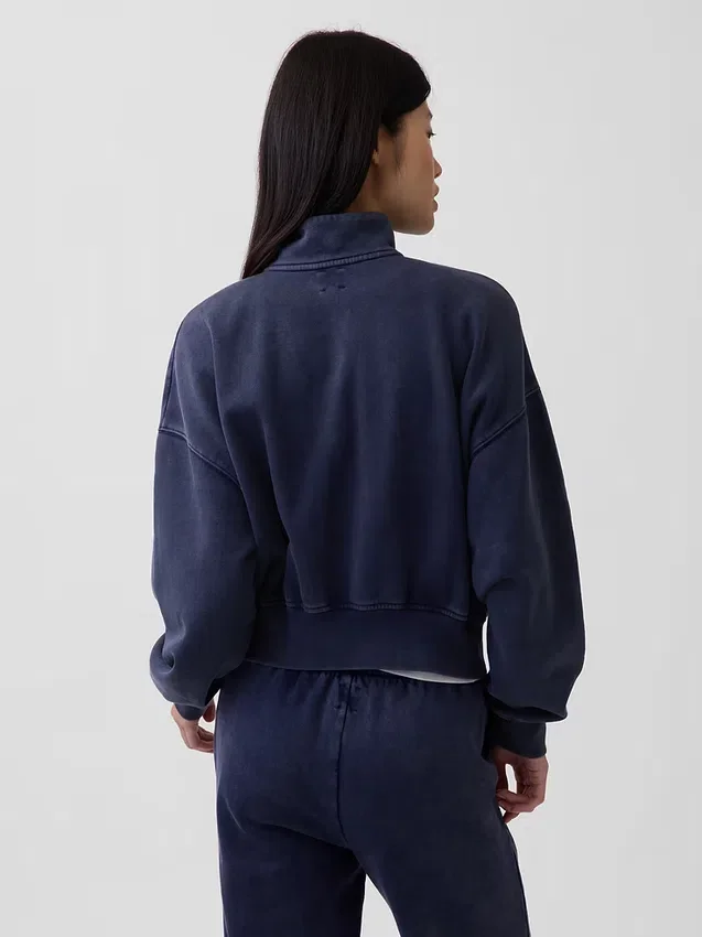 Pull oversize à demi-zip Vintagesoft
