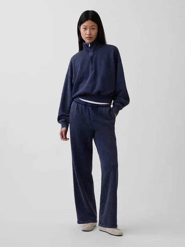Pull oversize à demi-zip Vintagesoft