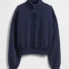 Pull oversize à demi-zip Vintagesoft