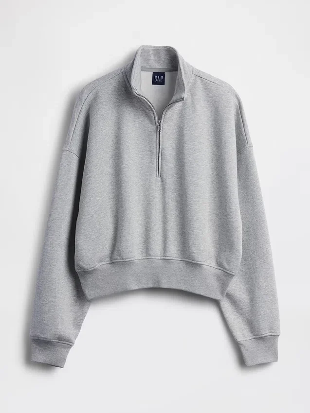 Pull oversize à demi-zip Vintagesoft