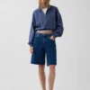 Pull oversize en coton texturé à demi-zip