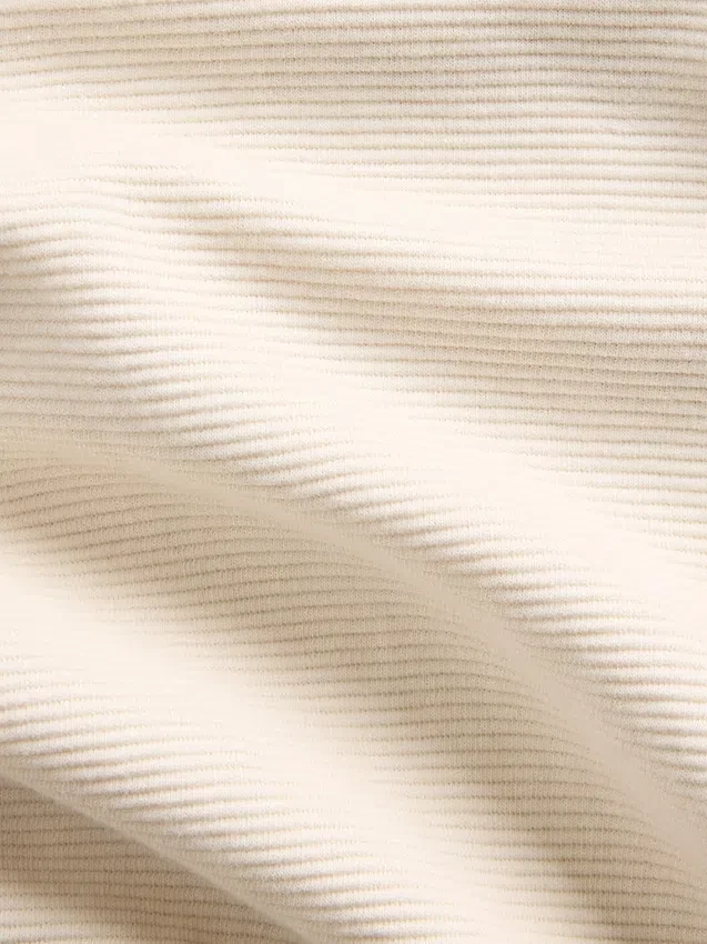 Pull oversize en coton texturé à demi-zip