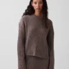 Pull oversize en maille torsadée CashSoft