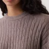 Pull oversize en maille torsadée CashSoft