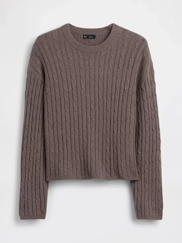 Pull oversize en maille torsadée CashSoft