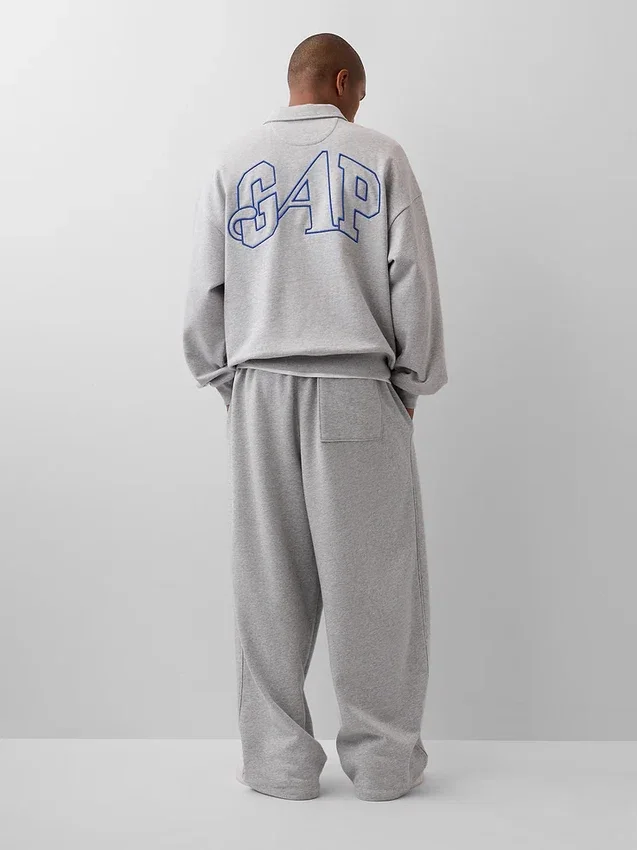 Pull oversize épais à fermeture à glissière quart de longueur GAP × Awake Ny