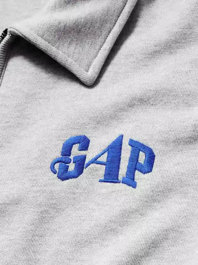 Pull oversize épais à fermeture à glissière quart de longueur GAP × Awake Ny