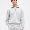 Pull oversize épais à fermeture à glissière quart de longueur pour adulte