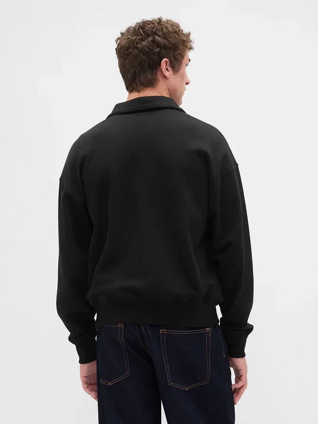 Pull oversize épais à fermeture à glissière quart de longueur pour adulte