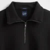 Pull oversize épais à fermeture à glissière quart de longueur pour adulte