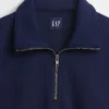 Pull oversize épais à fermeture à glissière quart de longueur pour adulte