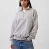 Pull oversize épais à fermeture à glissière quart de longueur pour adulte