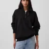 Pull oversize épais à fermeture à glissière quart de longueur pour adulte