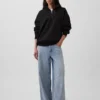 Pull oversize épais à fermeture à glissière quart de longueur pour adulte