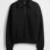 Pull oversize épais à fermeture à glissière quart de longueur pour adulte