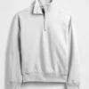 Pull oversize épais à fermeture à glissière quart de longueur pour adulte
