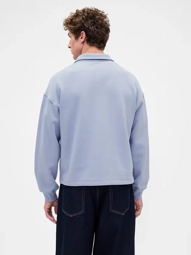Pull oversize épais à quart de fermeture éclair