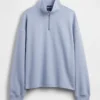 Pull oversize épais à quart de fermeture éclair