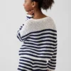 Pull oversize à rayures en crochet pour enfant