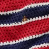 Pull oversize à rayures en crochet pour enfant