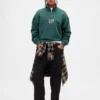 Pull épais oversize à logo et fermeture à glissière quart de longueur