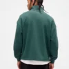 Pull épais oversize à logo et fermeture à glissière quart de longueur