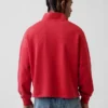 Pull épais oversize à logo et fermeture à glissière quart de longueur