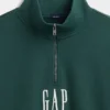 Pull épais oversize à logo et fermeture à glissière quart de longueur