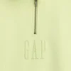 Pull épais oversize à logo et fermeture à glissière quart de longueur