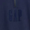Pull épais oversize à logo et fermeture à glissière quart de longueur