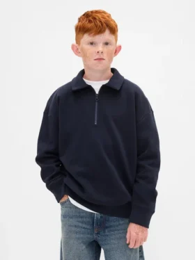 Pull à quart de fermeture éclair Vintagesoft pour enfants