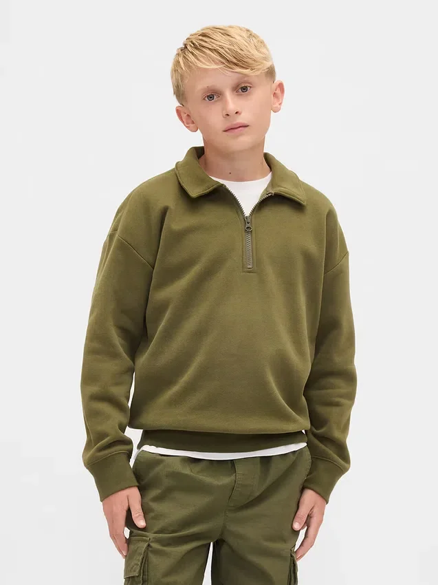 Pull à quart de fermeture éclair Vintagesoft pour enfants