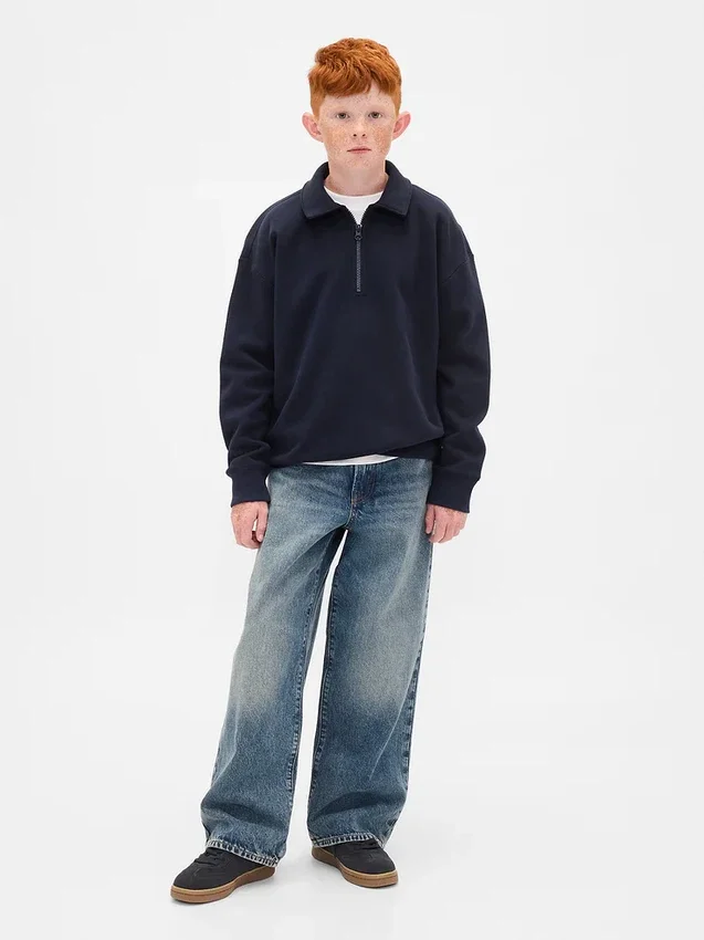 Pull à quart de fermeture éclair Vintagesoft pour enfants