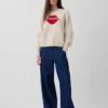 Pull raglan « Kiss » 100 % coton
