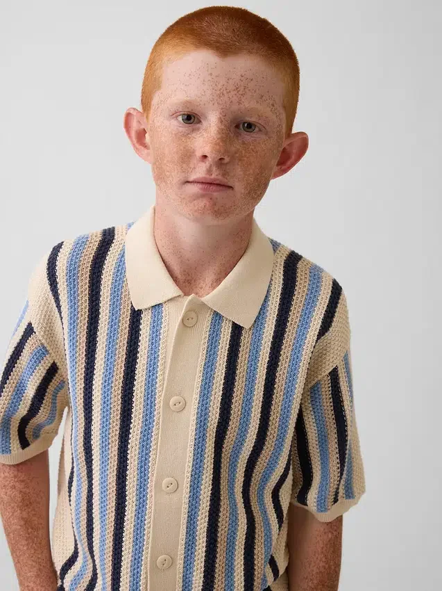 Pull rayé au crochet pour enfant