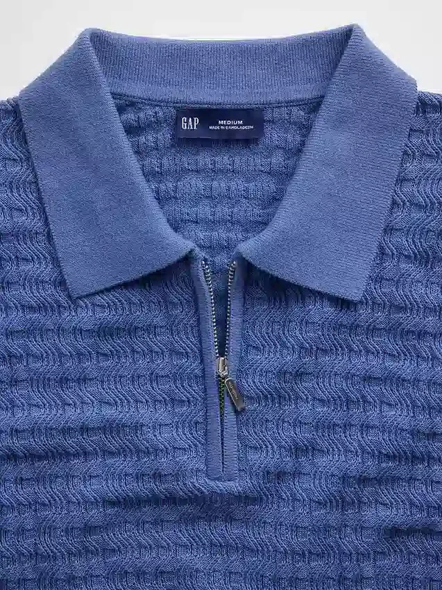Pull texturé à fermeture éclair