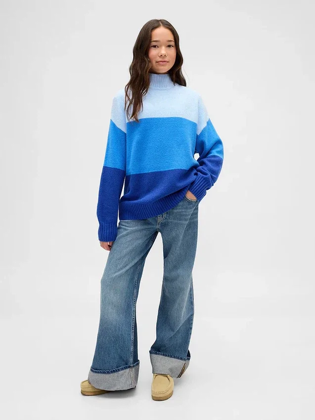 Pull-tunique à rayures CashSoft pour enfant