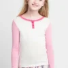 Pyjama Henley à blocs de couleur