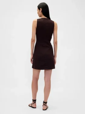 Robe asymétrique en mélange de lin