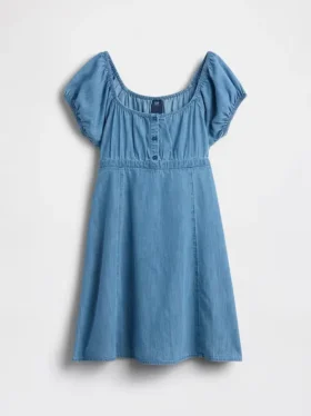 Robe babydoll en denim pour enfant