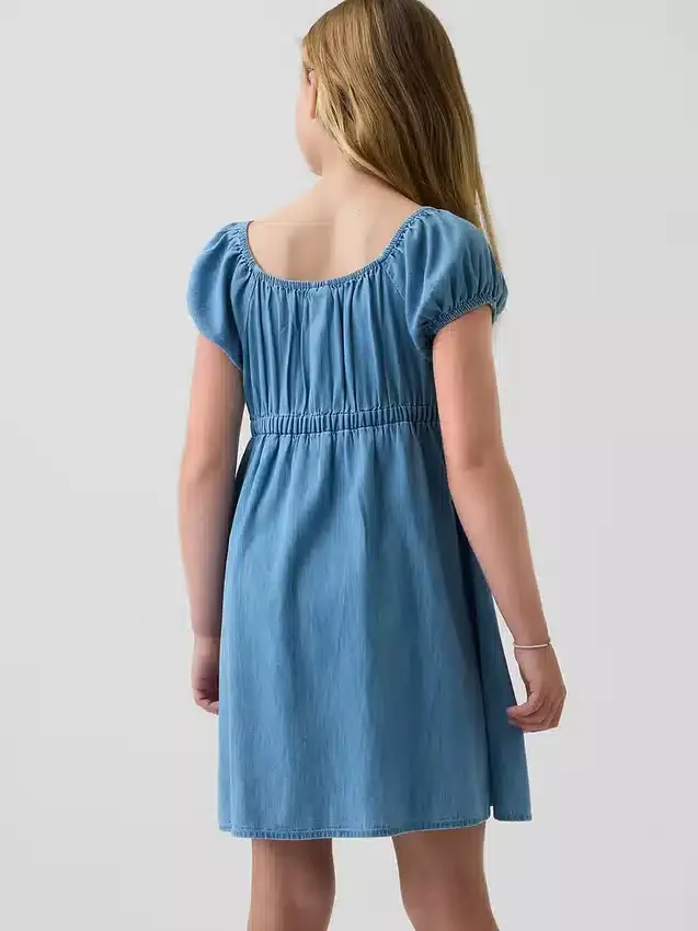 Robe babydoll en denim pour enfant