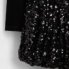 Robe bouffante à paillettes pour enfants en mélange de matières